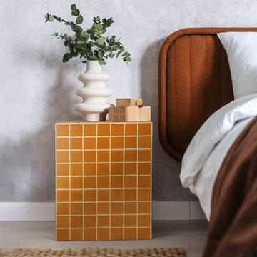 Callista 18" Modern Bohemian Ceramic Tiled Rectangle End Table - JONATHAN Y
